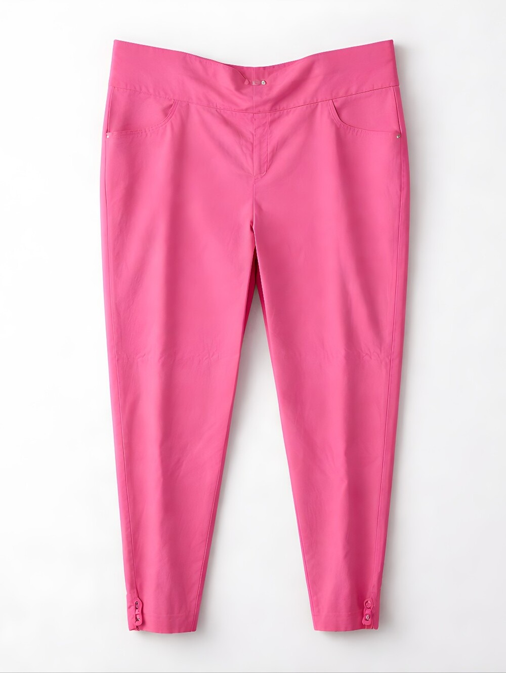 Ruby Rd. 20 20W Bright Pink Pull-On Ankle Pants